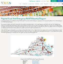 screen capture of Virginia Museum of Fine Arts website